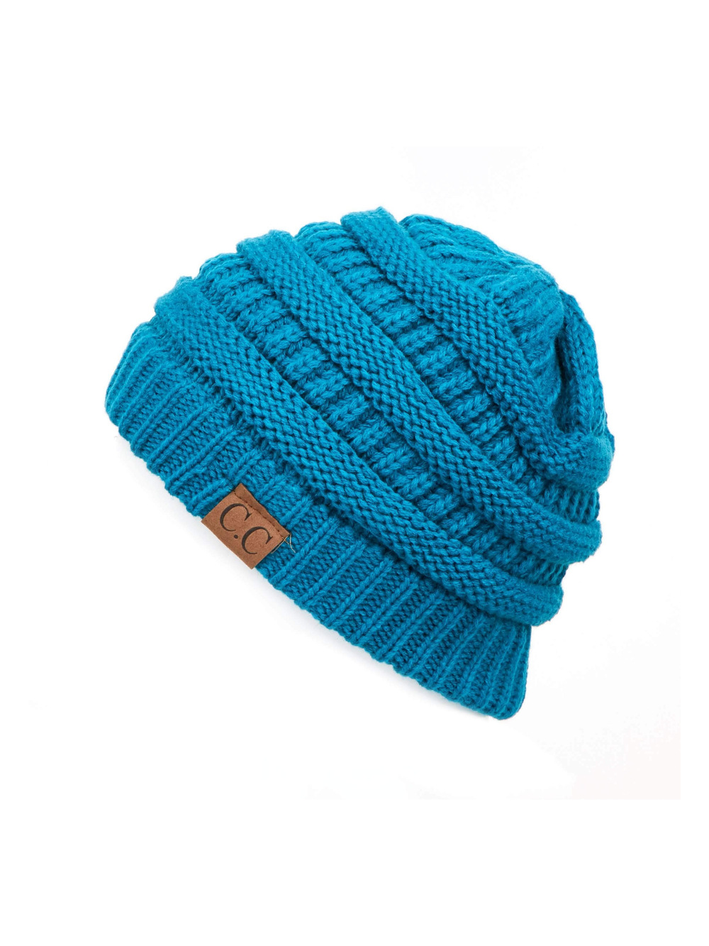 Exclusives Cable Knit Beanie - Thick, Soft & Warm Chunky Beanie | Teal | Size OS - Picture 1 of 3